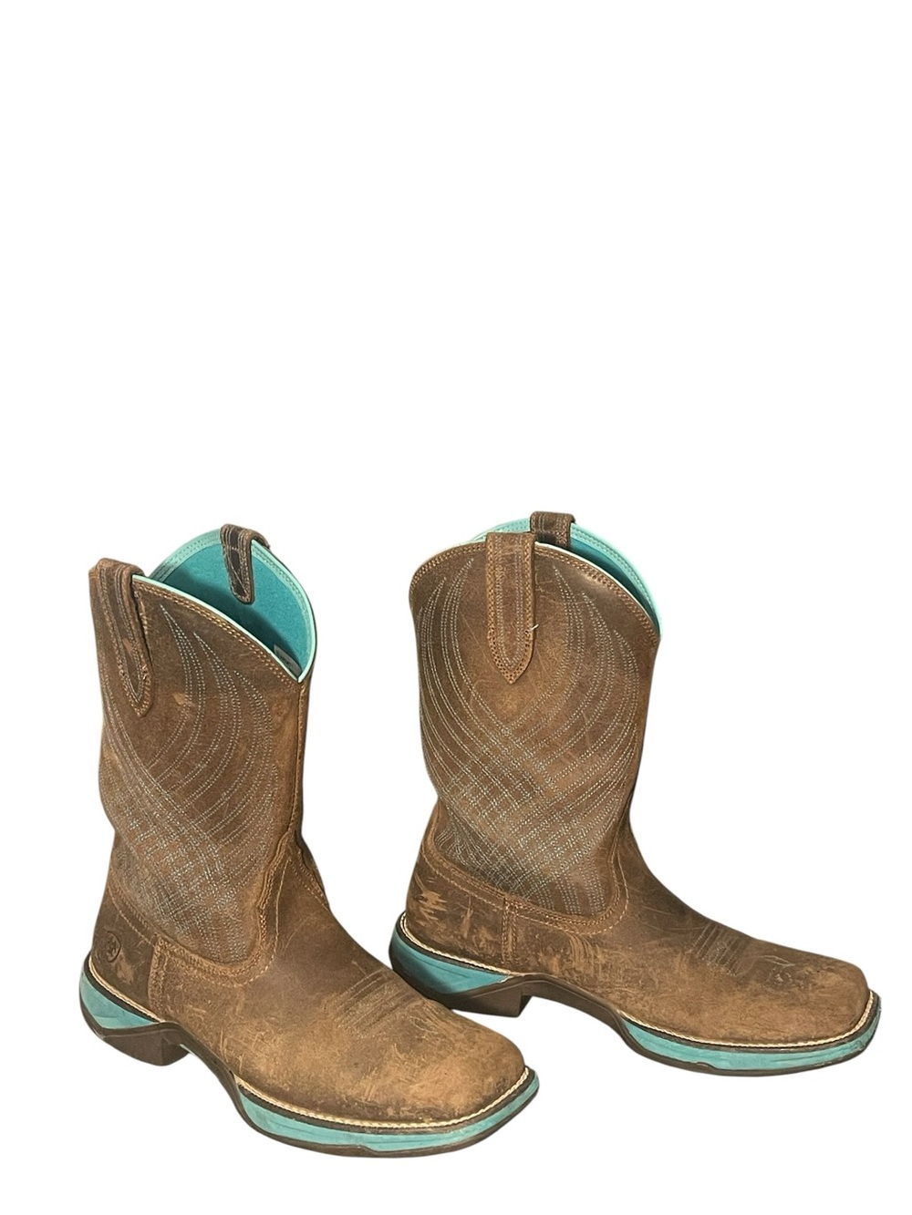 Ariat Anthem Distressed Java brown boots. Size 9B GUC - Picture 6 of 14
